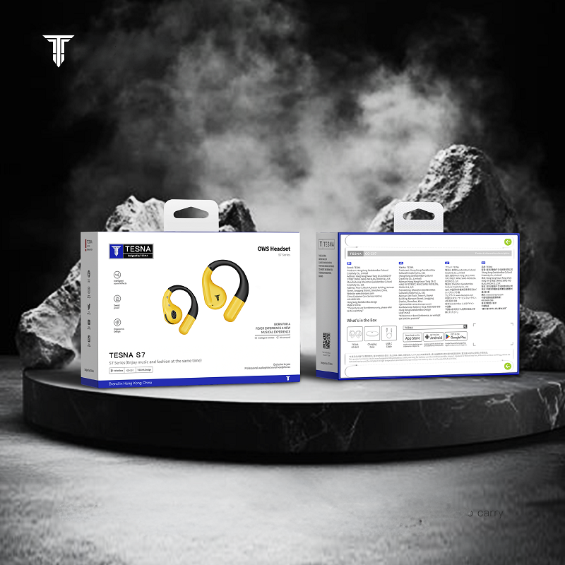 TESNA S7 OWS Open Sport Bluetooth Earphones (Lightning Yellow)