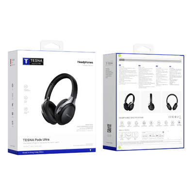 TESNA Ultra Wireless Headphones in Black SA