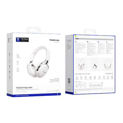 TESNA Ultra Wireless Headphones in White SA