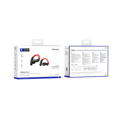 TESNA Ola 1 OWS Open Sport Bluetooth Earphones (Midnight Black)