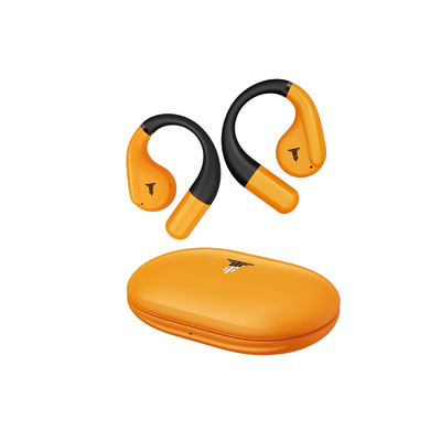 TESNA Premium Earbuds for sport and gym workouts in SA in Lava Orange with ANC 