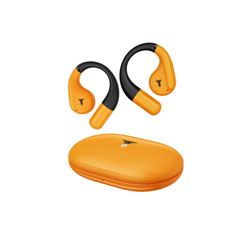 TESNA Premium Earbuds for sport and gym workouts in SA in Lava Orange with ANC 