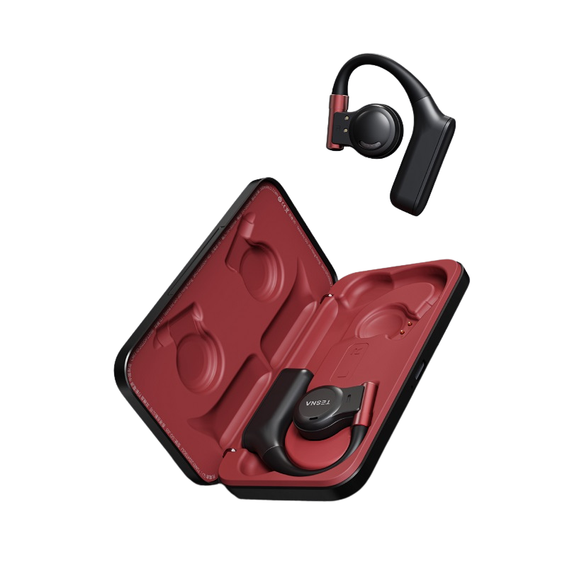 TESNA GOJ05 OWS Open Sport Bluetooth Earphones (Bordeaux Red Bicolor)