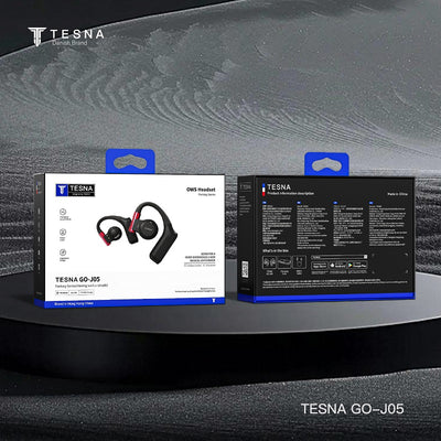 TESNA GOJ05 OWS Open Sport Bluetooth Earphones (Bordeaux Red Bicolor)
