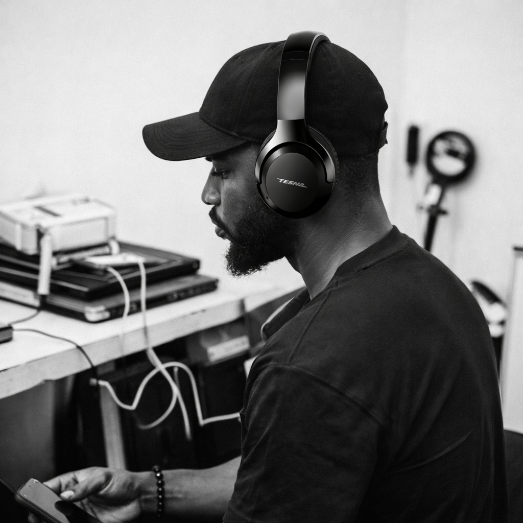 TESNA Black Ultra Premium Headphones SA